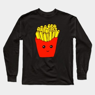 Hand drawn french fries love food Long Sleeve T-Shirt